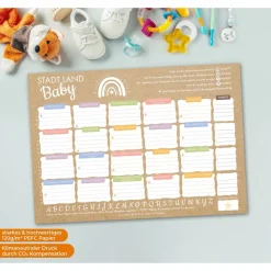 Stadt Land Fluss Baby als lustiges Babyparty Spiel • 20 (un) typische Fragen • Für Mädchen & Jungen • CreativeRobin