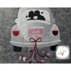 Stammbuch Stammbuchhülle Einband Umschlag für Stammbuch Namensbestickung Love Car