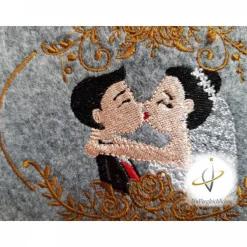 Stammbuch Stammbuchhülle Einband Umschlag für Stammbuch Namensbestickung Brautpaar