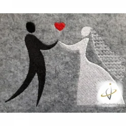 Stammbuch Stammbuchhülle Hochzeitskuss Einband Umschlag für Stammbuch Namensbestickung Familienbuch