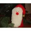 Standfester Nikolaus aus rotem Stoff genähte Weihnachtsdeko
