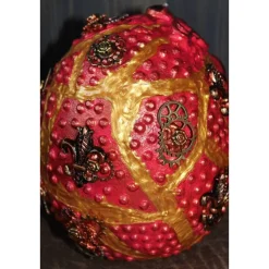 Steampunk Dekoei CROSS & SKULL & OCTOPUS Acrylmalerei auf einem Keramikei Ostergeschenk Künstler-Ei Sammlerstück Unikat