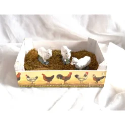 Stehendes Schaf aus Keramik von Hand bemalt