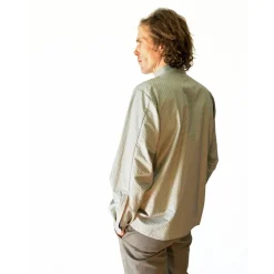 STEHKRAGEN HEMD mit Siebdruck + verdeckte Knöpfe