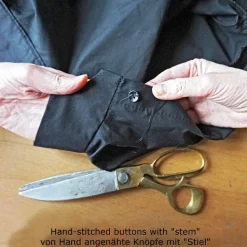 STEHKRAGEN HEMD mit Siebdruck + verdeckte Knöpfe