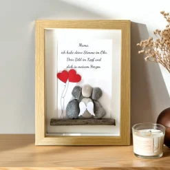 Steinbild – Mama, ich habe deine Stimme im Ohr | Erinnerungsbild handgemacht