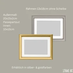 Steinbild Eiserne Hochzeit – Persönliches Geschenk zum 65. Hochzeitstag, handgefertigt & personalisierbar