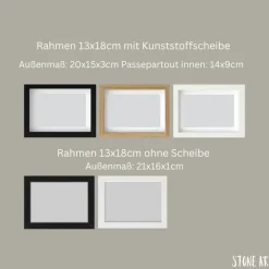 Steinbild Eiserne Hochzeit – Persönliches Geschenk zum 65. Hochzeitstag, handgefertigt & personalisierbar