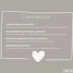 Steinbild Eiserne Hochzeit – Persönliches Geschenk zum 65. Hochzeitstag, handgefertigt & personalisierbar