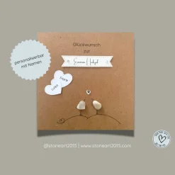 Steinbild Eiserne Hochzeit – Persönliches Geschenk zum 65. Hochzeitstag, handgefertigt & personalisierbar