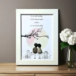 Steinbild Es ist nicht wichtig welchen Weg du gehst – Personalisiertes Geschenk aus Naturstein für Lieblingsmenschen