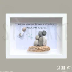 Steinbild für Sternenkinder: Personalisiertes Trauergeschenk mit liebevollem Spruch & Wunschname