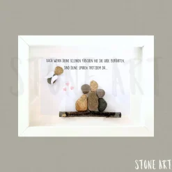 Steinbild für Sternenkinder: Personalisiertes Trauergeschenk mit liebevollem Spruch & Wunschname