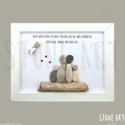 Steinbild für Sternenkinder: Personalisiertes Trauergeschenk mit liebevollem Spruch & Wunschname