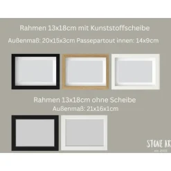 Steinbild Hand in Hand – Personalisiertes Hochzeitsgeschenk, Unikat, Silberhochzeit, Goldene Hochzeit