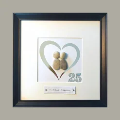 Steinbild Hochzeitstag – Personalisiertes Geschenk zur Silber-, Gold-, Rubin- & Diamanthochzeit