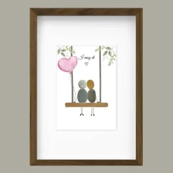 Steinbild „I mog di“ – Handgemachtes Unikat mit bayerischem Spruch als Geschenk