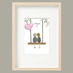 Steinbild „I mog di“ – Handgemachtes Unikat mit bayerischem Spruch als Geschenk