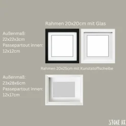 Steinbild „Ja – ein kleines Wort, das großes Glück bedeutet“ – Personalisierbares Hochzeitsgeschenk