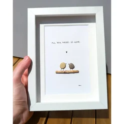 Steinbild klein ALL YOU NEED IS LOVE Hochzeitsgeschenk