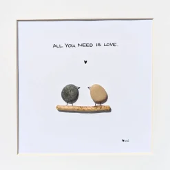 Steinbild klein ALL YOU NEED IS LOVE Hochzeitsgeschenk