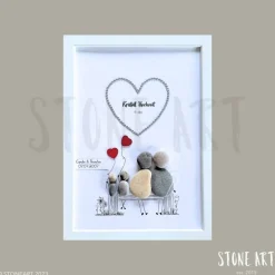 Steinbild Kristallhochzeit – Einzigartiges Geschenk zum 15. Hochzeitstag personalisiert