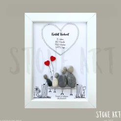 Steinbild Kristallhochzeit – Einzigartiges Geschenk zum 15. Hochzeitstag personalisiert