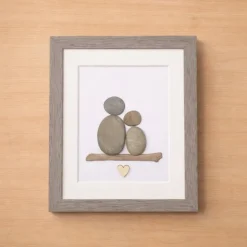 Steinbild Mama personalisiert – Unikat mit Herzen & Wunschtext | Geschenk Muttertag, STB-399