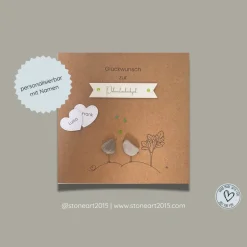 Steinbild Petersilienhochzeit – Personalisiertes Geschenk zum 12,5. Hochzeitstag, Handgemacht & Einzigartig
