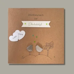 Steinbild Petersilienhochzeit – Personalisiertes Geschenk zum 12,5. Hochzeitstag, Handgemacht & Einzigartig