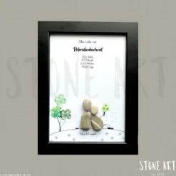Steinbild Petersilienhochzeit – Handgemachtes Geschenk zur 12,5-jährigen Hochzeit, personalisierbar