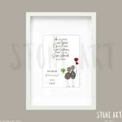 Steinbild Petersilienhochzeit – Personalisiertes Geschenk zur 12,5-jährigen Hochzeit
