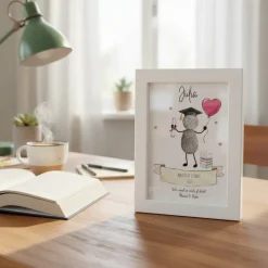 Steinbild Prüfung personalisiert –  Master / Bachelor – Geschenk Abitur Führerschein Abschluss