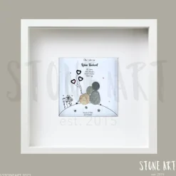 Steinbild Rubinhochzeit – Personalisiertes Geschenk zum 40. Hochzeitstag mit individueller Gestaltung