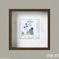 Steinbild Rubinhochzeit – Personalisiertes Geschenk zum 40. Hochzeitstag mit individueller Gestaltung