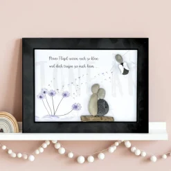 Steinbild Trauer Baby personalisiert – Meine Flügel waren noch so klein – Sternenkind Geschenk