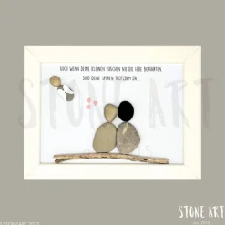 Steinbild Trauer Baby personalisiert – Auch wenn deine kleinen Füsschen – Sternenkind