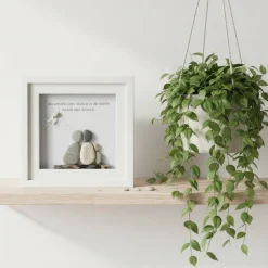 Steinbild Trauer Baby personalisiert – Auch wenn deine kleinen Füsschen – Sternenkind