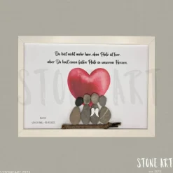 Steinbild Trauer personalisiert – Du bist nicht mehr hier – Trauergeschenk Erinnerungsbild