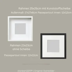 Steinbild Trauer personalisiert – Für immer in unseren Herzen – Trauergeschenk Erinnerungsbild