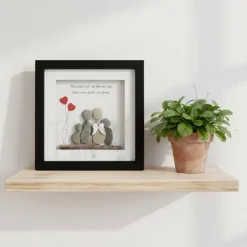 Steinbild Trauer personalisiert – Was man tief im Herzen hat – Trauergeschenk Erinnerungsbild