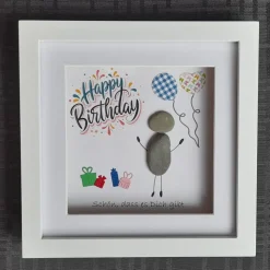 Steinbild zum Geburtstag - Happy Birthday! Schön, dass es Dich gibt