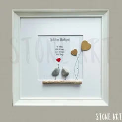 Steinbild zur Goldenen Hochzeit – Handgemachtes Geschenk & Geldgeschenk zum 50. Hochzeitstag