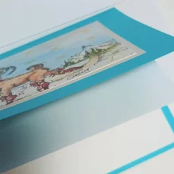 Steinbock 3 Karten Set Sternzeichen Druck vom Aquarell Set bunte Geburtstagskarte Wohndekor