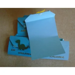 4St.Einladung zur Einschulung  Dino Dinosaurier Schulanfang Einladungskarten Jungen Schulstart