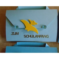 4St.Einladung zur Einschulung  Dino Dinosaurier Schulanfang Einladungskarten Jungen Schulstart