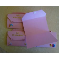 4St.Einladungskarten zur Einschulung Schulanfang Einladungkarte Einladung Mädchen 1.Schultag Schule Einladungen