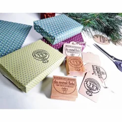Stempel "Weihnachten" Du warst lieb für Etikett  oder Geschenke, Weihnachtsanhänger, Geschenkeanhänger oder Geschenkpapier