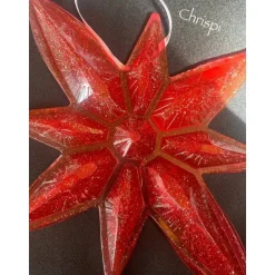 Stern aus Resin Gießharz Rot und Orange