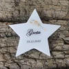 Stern für die Gedenkecke mit Sternschnuppe & Kindsdaten
